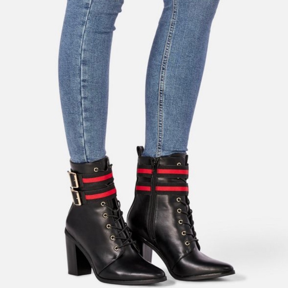 JustFab Lincoln Lace-Up Bootie